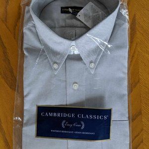 NEW Men's dress shirt blue size 16 1/2 32/33